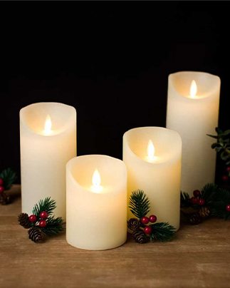Flameless Pillar Candles