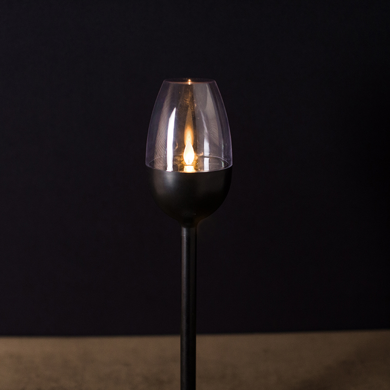 Wine Glass Solar-Powered Flickering Flameless Candle