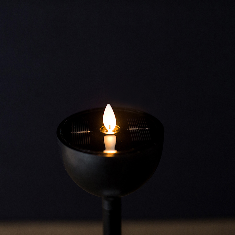 Wine Glass Solar-Powered Flickering Flameless Candle