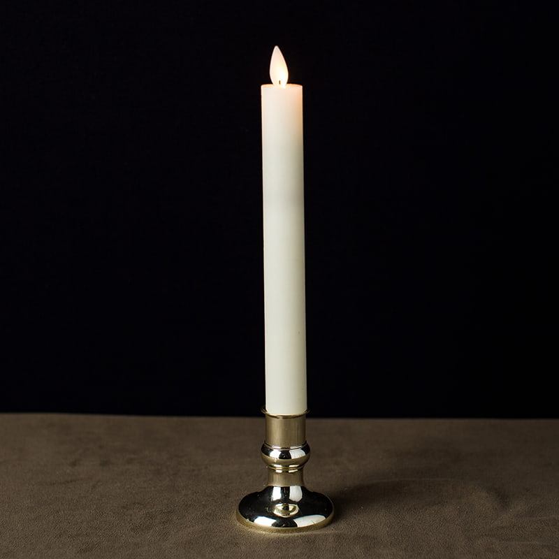 Ivory Flickering Flameless Taper Candles