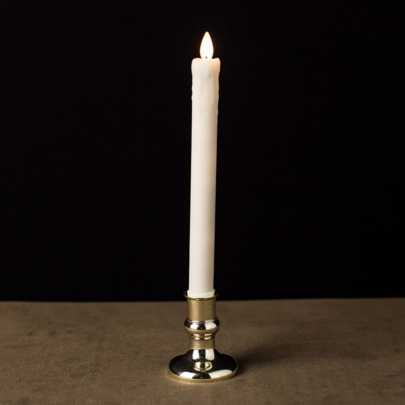 2 Pack Dripping Wax Flameless Taper Candles