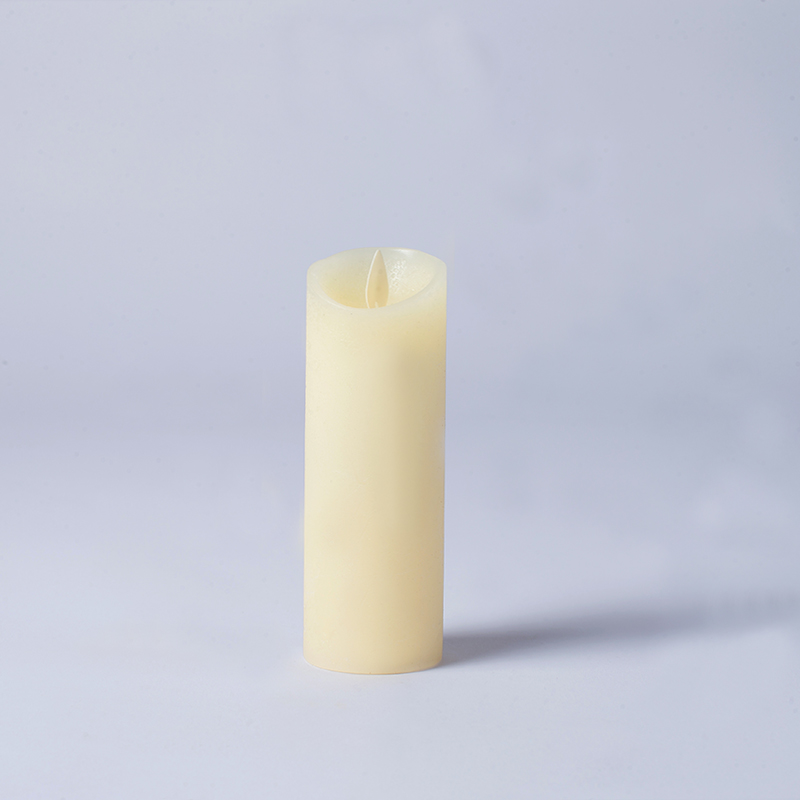 3 Pack Ivory Flickering Flameless Pillar Candles