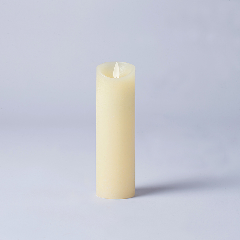 3 Pack Ivory Flickering Flameless Pillar Candles
