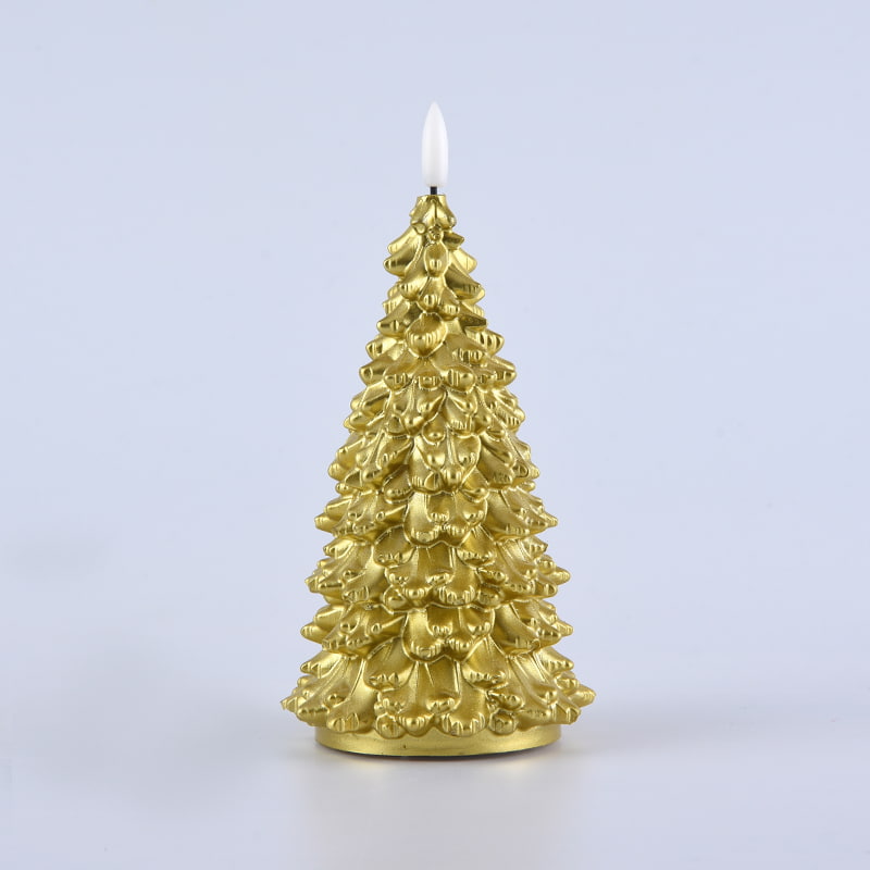 Glitter Christmas Tree Holiday LED Candles